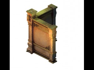 game model - the tomb wall 03 3D Model