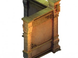 game model - the tomb wall 03 3D Model