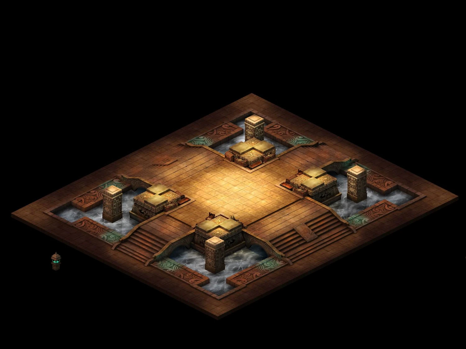 game model - the main tomb room sarcophagus panora 3D Model .c4d .max .obj .3ds .fbx .stl .blend