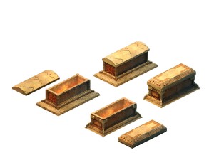 game model - the main tomb room sarcophagus panora 3D Model