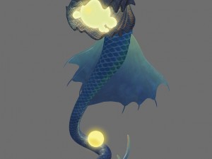game model - seabed - shell light Modèle 3D