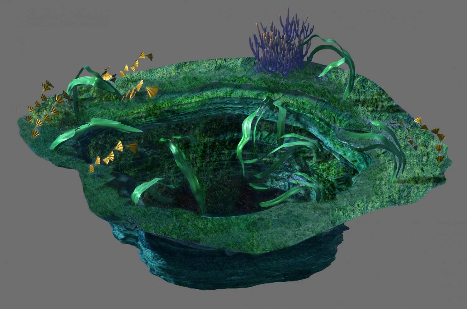 game model - seabed - big swirl 3D Model .c4d .max .obj .3ds .fbx .stl .blend 