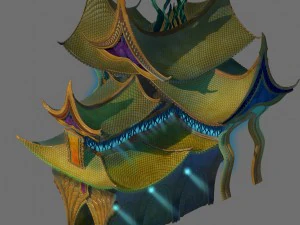 खेल मॉडल - समुद्रतट - महल 3D मॉडल