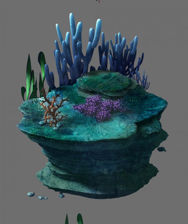 game model - seabed - seabed reef 3D Model .c4d .max .obj .3ds .fbx .stl .blend 