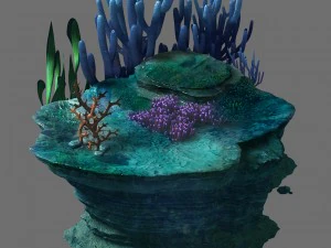 game model - seabed - seabed reef 3D Model