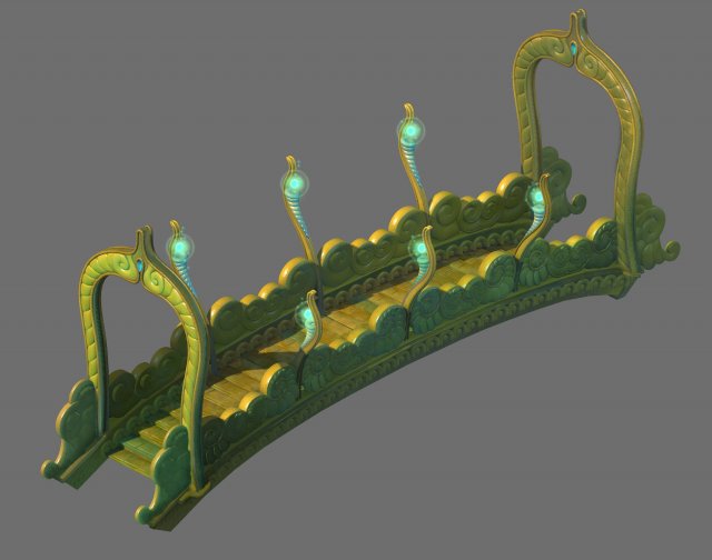 game model - seabed - seabed golden bridge 3D Model .c4d .max .obj .3ds .fbx .stl .blend 