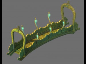 game model - seabed - seabed golden bridge 3D Model