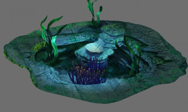 game model - seabed - organ seashells Modèle 3D .c4d .max .obj .3ds .fbx .stl .blend 