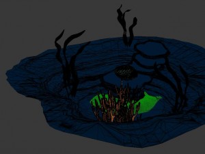 game model - seabed - organ seashells Modèle 3D