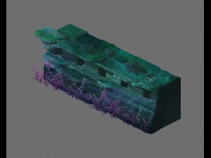 game model - seabed - coral city wall 01 3Dモデル
