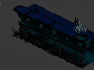 game model - underwater coral wall 2 Modèle 3D