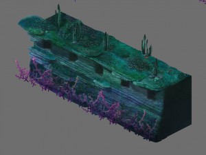 game model - underwater coral wall 3 3D Model