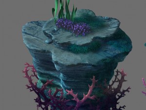 game model - seabed - coral tree 2 3D 模型