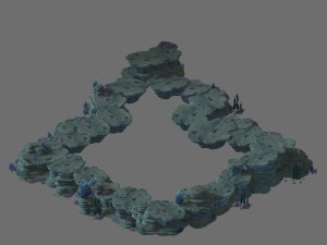 game model - seabed cliff 1 3Dモデル