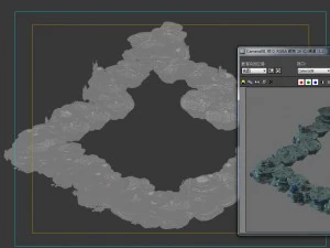game model - seabed cliff 1 3D Model