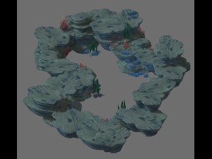 game model - seabed cliff 2 3D Model