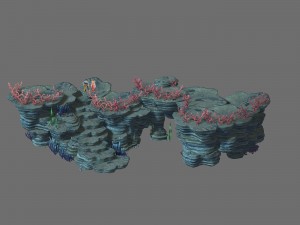 game model - seabed cliff 3 3D Model