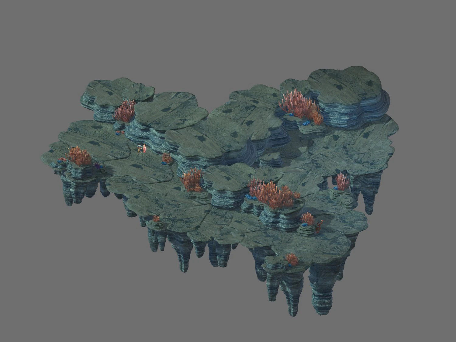 game model - seabed cliff 5 3D Model .c4d .max .obj .3ds .fbx .stl .blend 