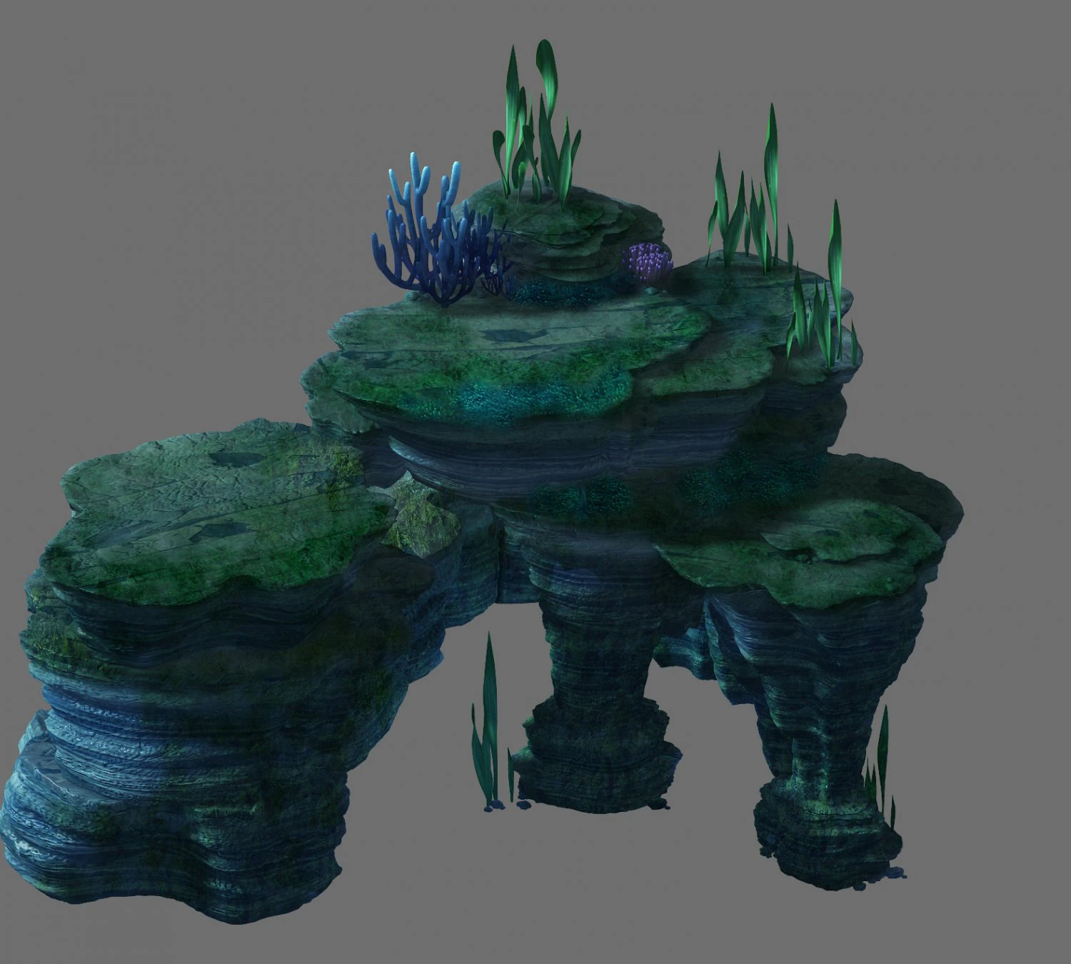 game model - trench bottom cave 3D Model .c4d .max .obj .3ds .fbx .stl .blend 