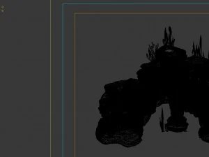 game model - trench bottom cave 3D Model