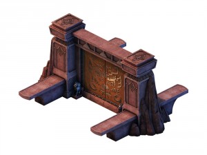 game model - gorgeous stone gate 3D Model