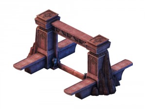 game model - gorgeous stone gate 3D Model