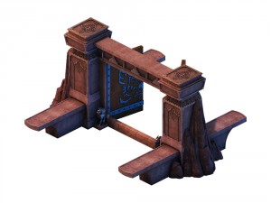 game model - gorgeous stone gate 3D Model