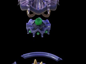 spelmodel - fantoomster verdedigingsstenen pagode 3D Model