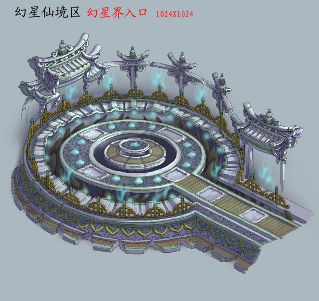 game model - phantom star entrance 3D मॉडल .c4d .max .obj .3ds .fbx .stl .blend 