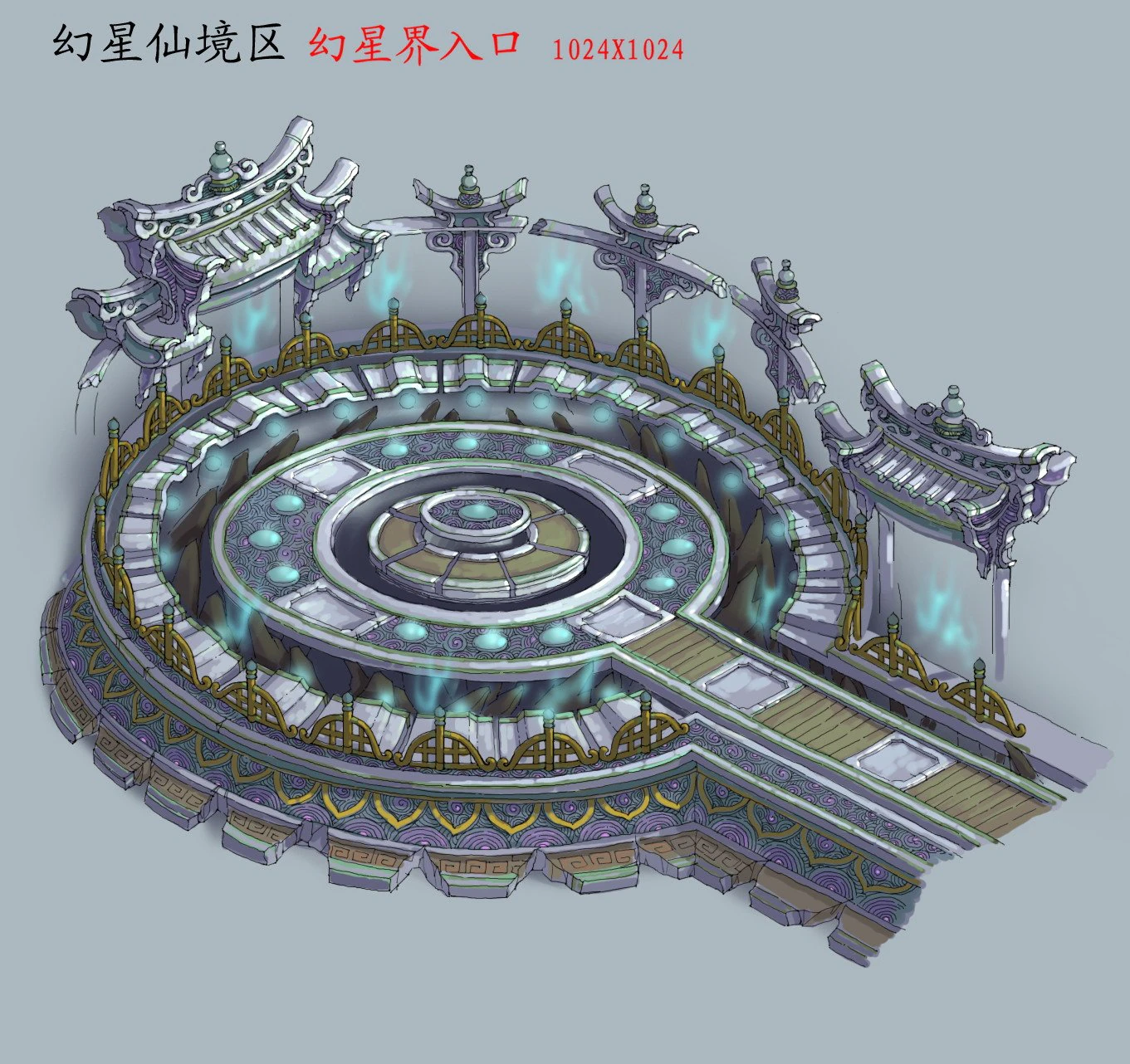 game model - phantom star entrance 3D Model .c4d .max .obj .3ds .fbx .stl .blend 