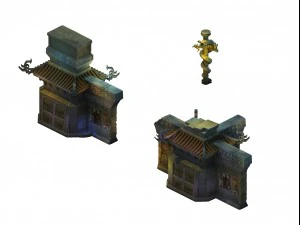 model gry - grobowce cesarskie kolumna w kształcie smoka e Model 3D