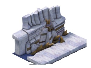 game model - gray rock wall 04 3D Модель