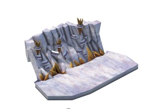 game model - gray rock wall 05 3D Модель