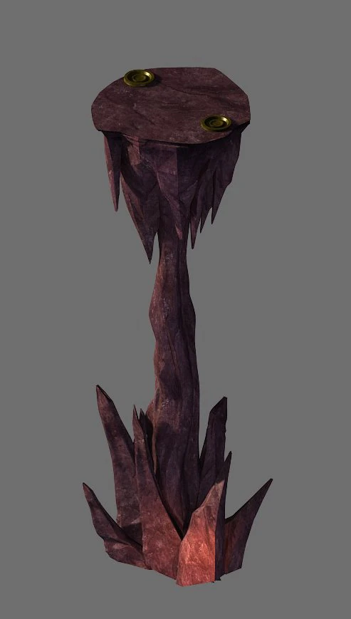 game model - the stone pillars in the volcano cave 3D Model .c4d .max .obj .3ds .fbx .stl .blend
