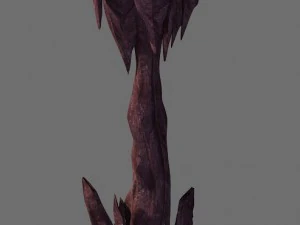 game model - the stone pillars in the volcano cave 3D Model