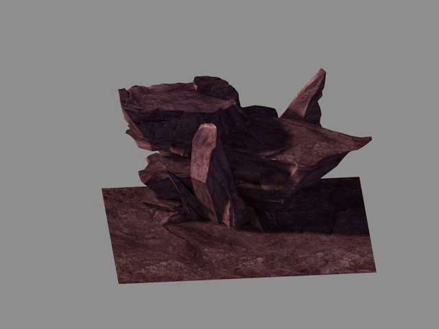 game model - volcano red stone 3D-Modell .c4d .max .obj .3ds .fbx .stl .blend 