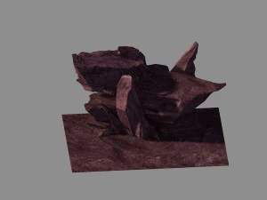 ゲームモデル - 火山レッドストーン 3Dモデル