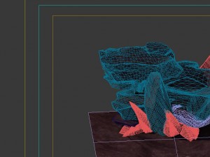 game model - volcano red stone 3D-Modell