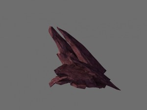 game model - volcanic red stone 02 3D 모델