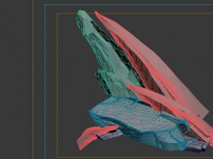 game model - volcanic red stone 02 3D 模型