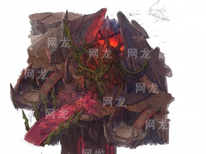 game model - large building in the volcano 3D Модель