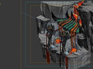game models - large buildings in the volcano 3D Model