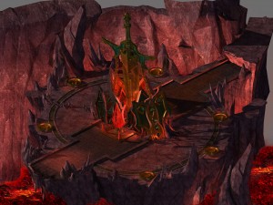 game model - the altar on the volcano 3D Model
