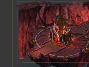 game model - the altar on the volcano Model 3D