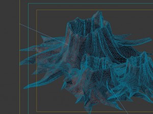 game model - volcanic tree - shaped magma mouth 02 3D Model