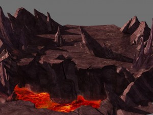 game model - volcano cliff Modelo 3D