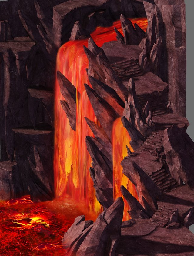 game model - lava on the volcanic lava 3D Model .c4d .max .obj .3ds .fbx .stl .blend 