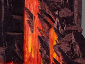 game model - lava on the volcanic lava Modèle 3D