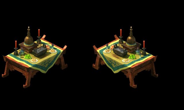 game model - altar table Modelo 3D .c4d .max .obj .3ds .fbx .stl .blend 