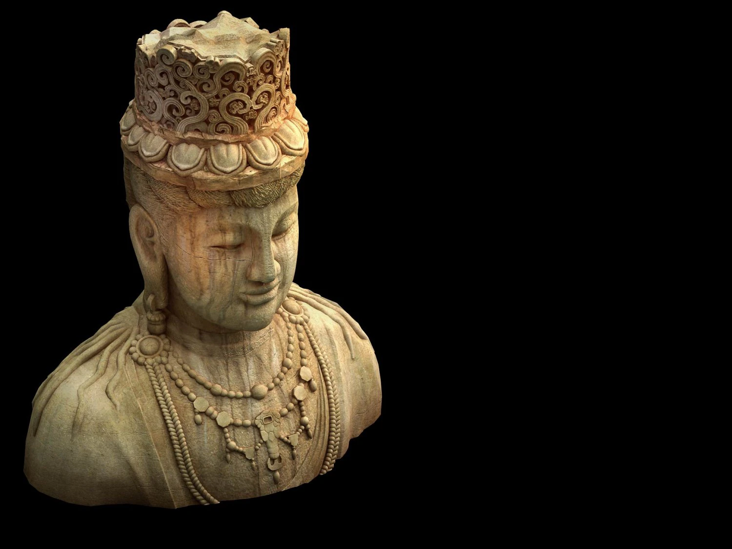 Game model - kasai buddha traces forest statue 3D Model .c4d .max .obj .3ds .fbx .stl .blend 